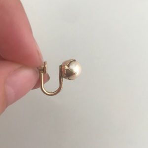 Bee earrings with backs plus 12k gold and real pearl screw back earrings.